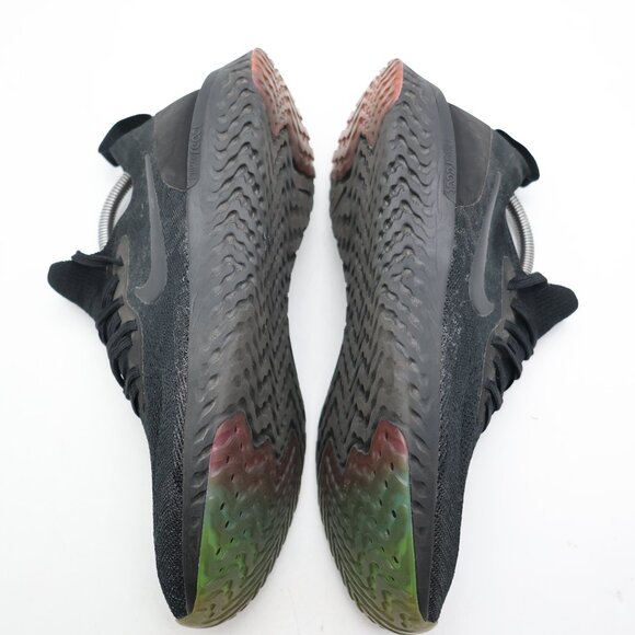 Nike Epic React Flyknit Be True Men's Size 10 Black Rainbow Sneakers AR3772-001 - Picture 8 of 9